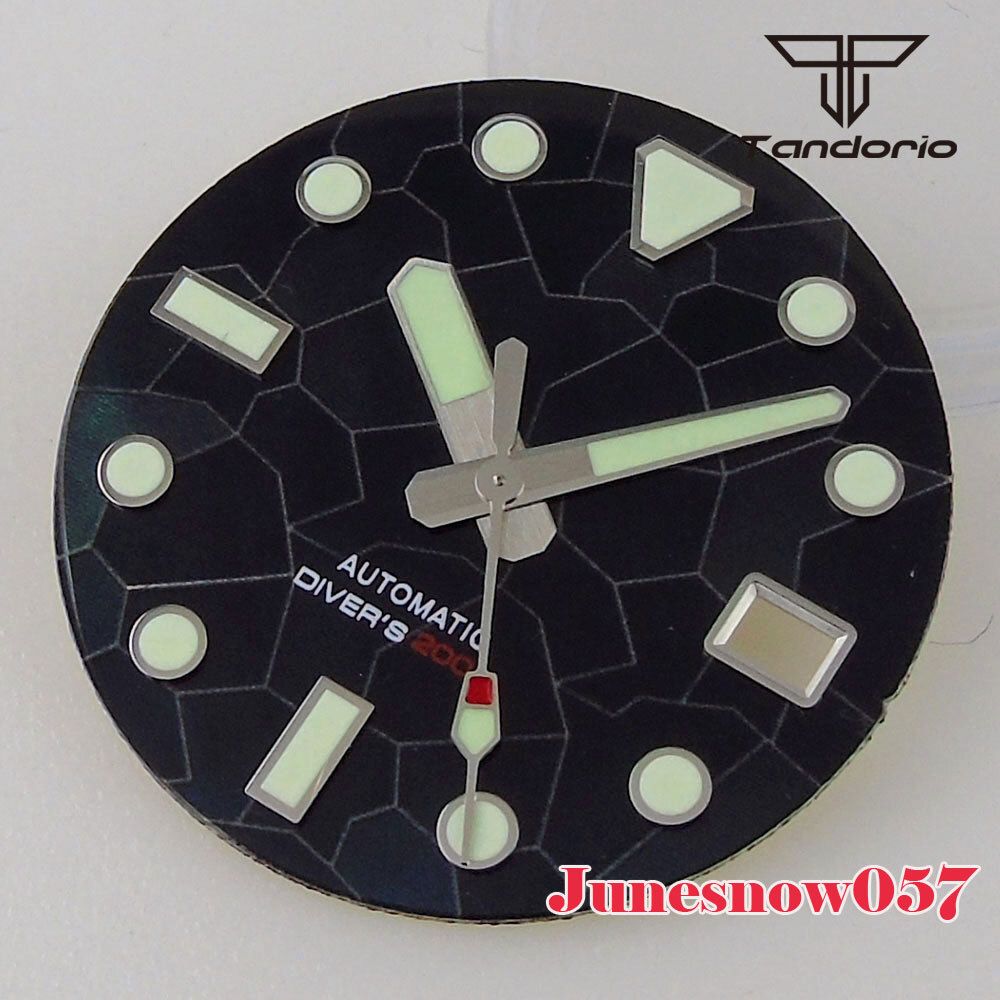 Accessories 29mm Blue/Black Red MDP Fritillaria Watch Dial Fit NH35A NH36A SKX