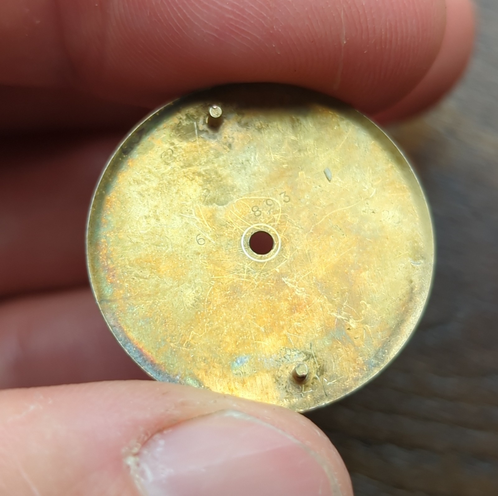 IWC International Watch Co Original Used Watch Dial Part 27.3mm (BL15)
