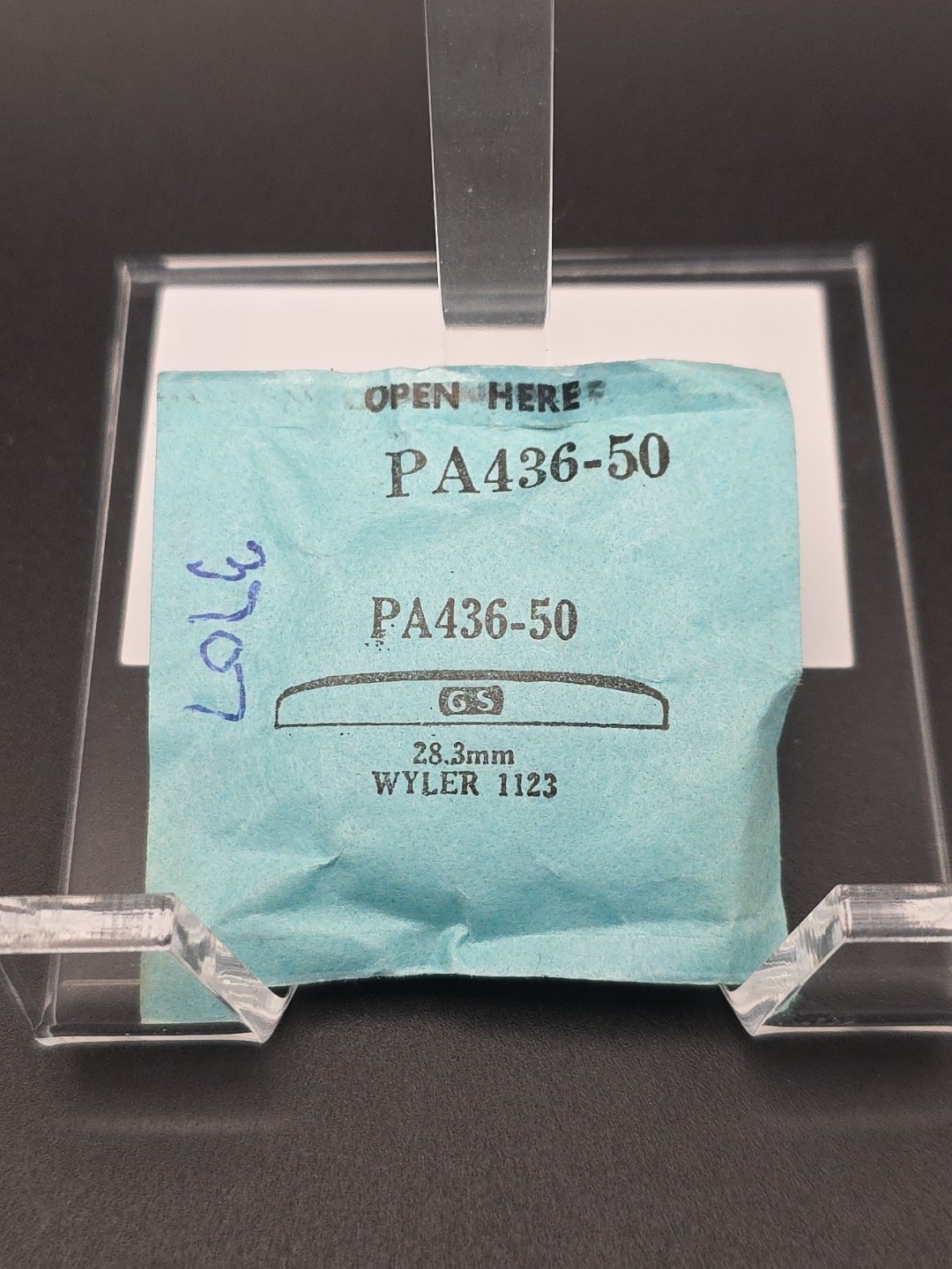 G-S Watch Crystal PA436-50 28.3mm Wyler 1123