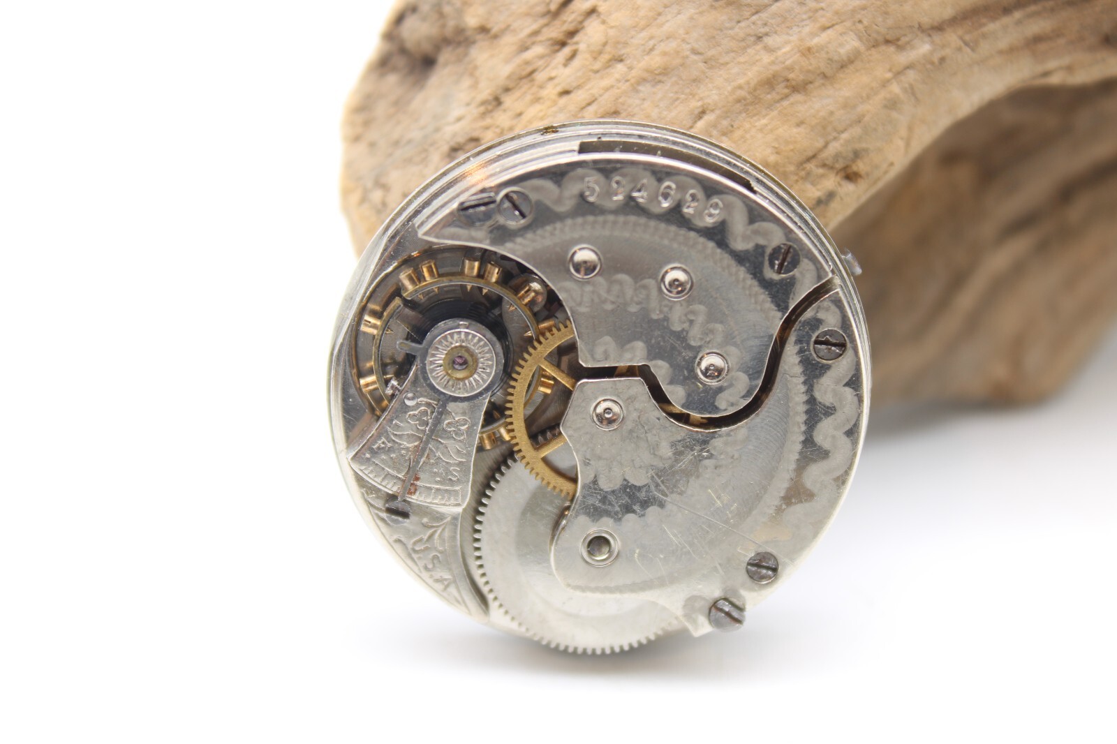 1894 TRENTON POCKET WATCH MOVEMENT 524628 GRADE 50 6s 7j (CA)