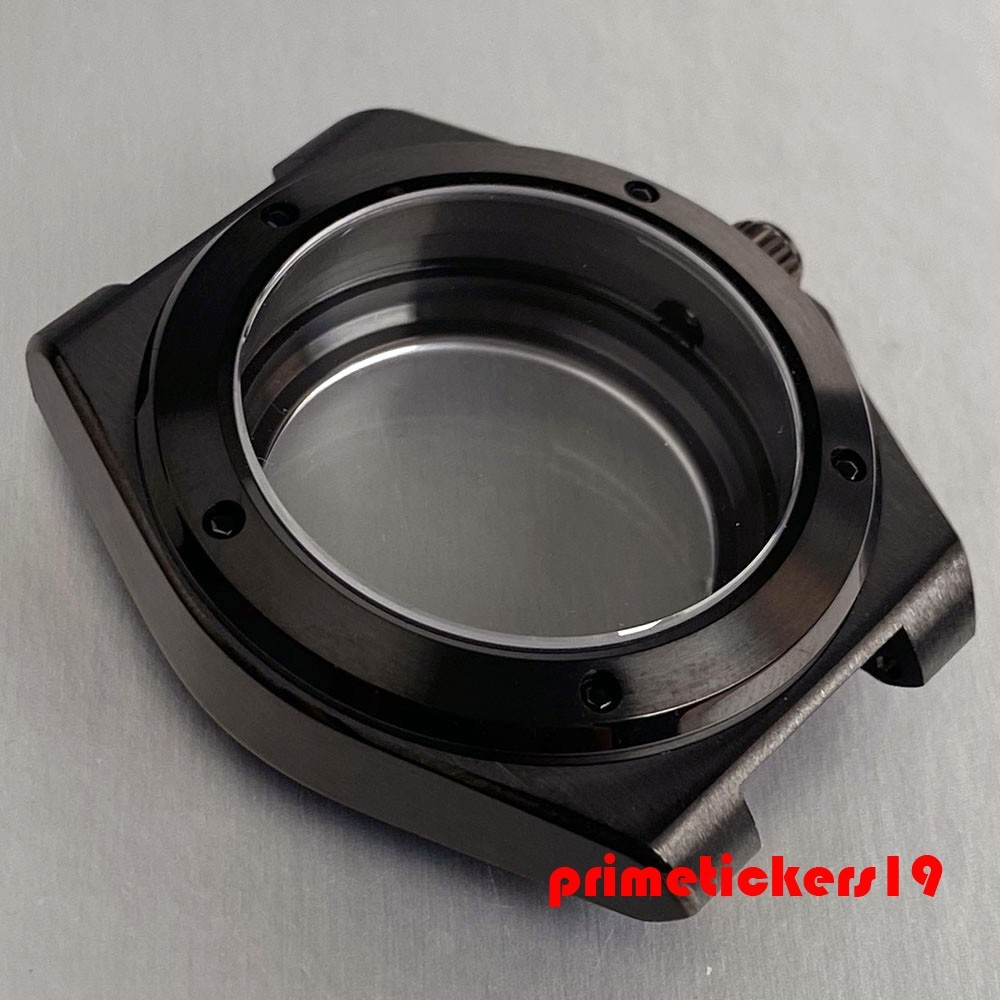 40mm Black PVD Watch Case+Band Sapphire Glass Fit for Engineer Style Watch Build