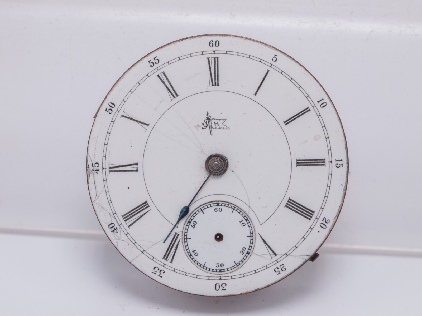1893 – Hampden 110 H Flag Lever Set 16s 11j Pocket Watch Movement – Runs AS-IS