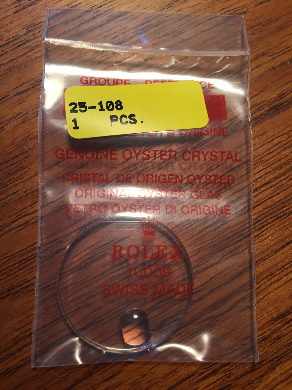 Rolex Original Factory Sealed 25-108 Tropic Oysterdate Precision Crystal OEM NOS