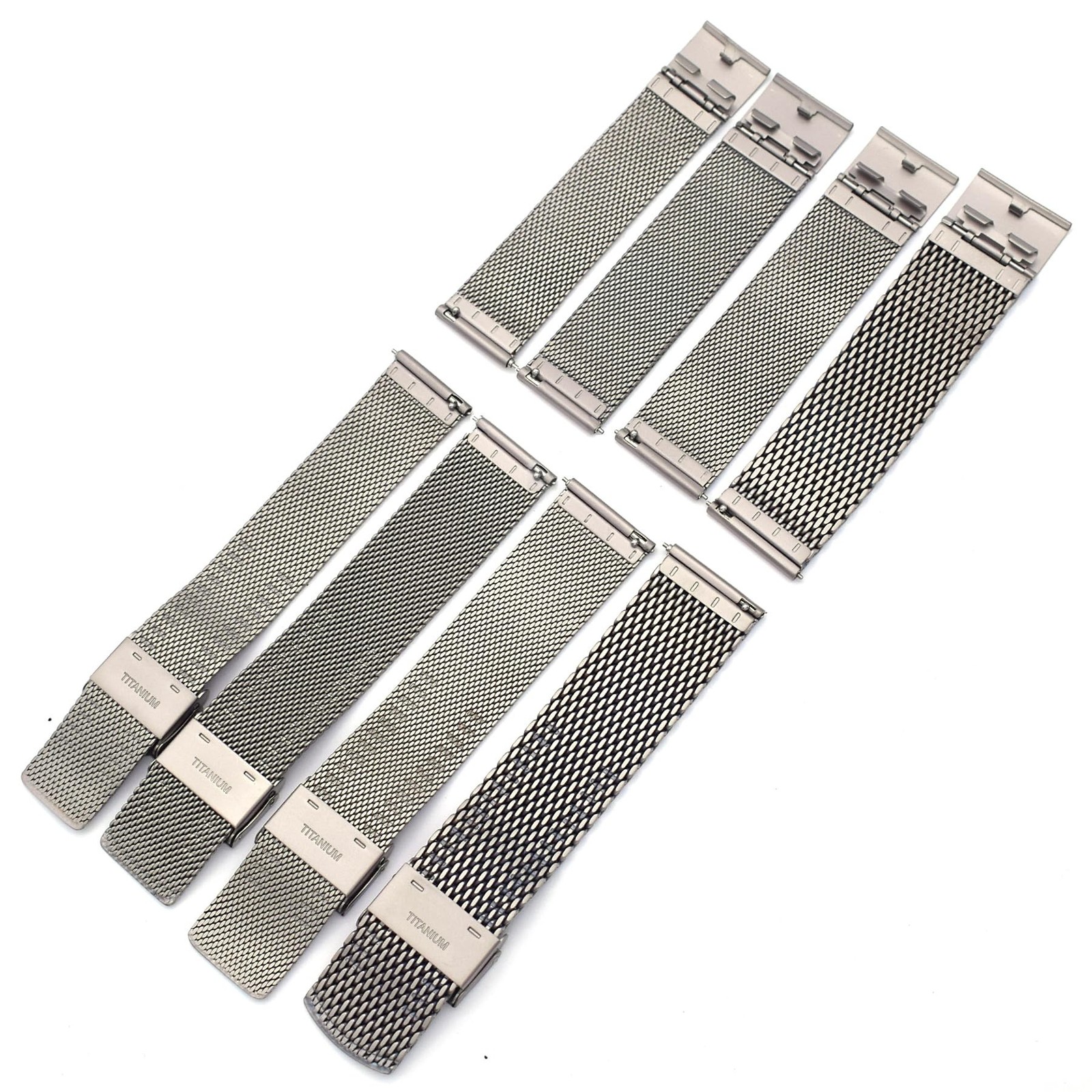 THEAGE Titanium Mesh Watch Band for Mens Women, Mesh Watch Straps 20mm