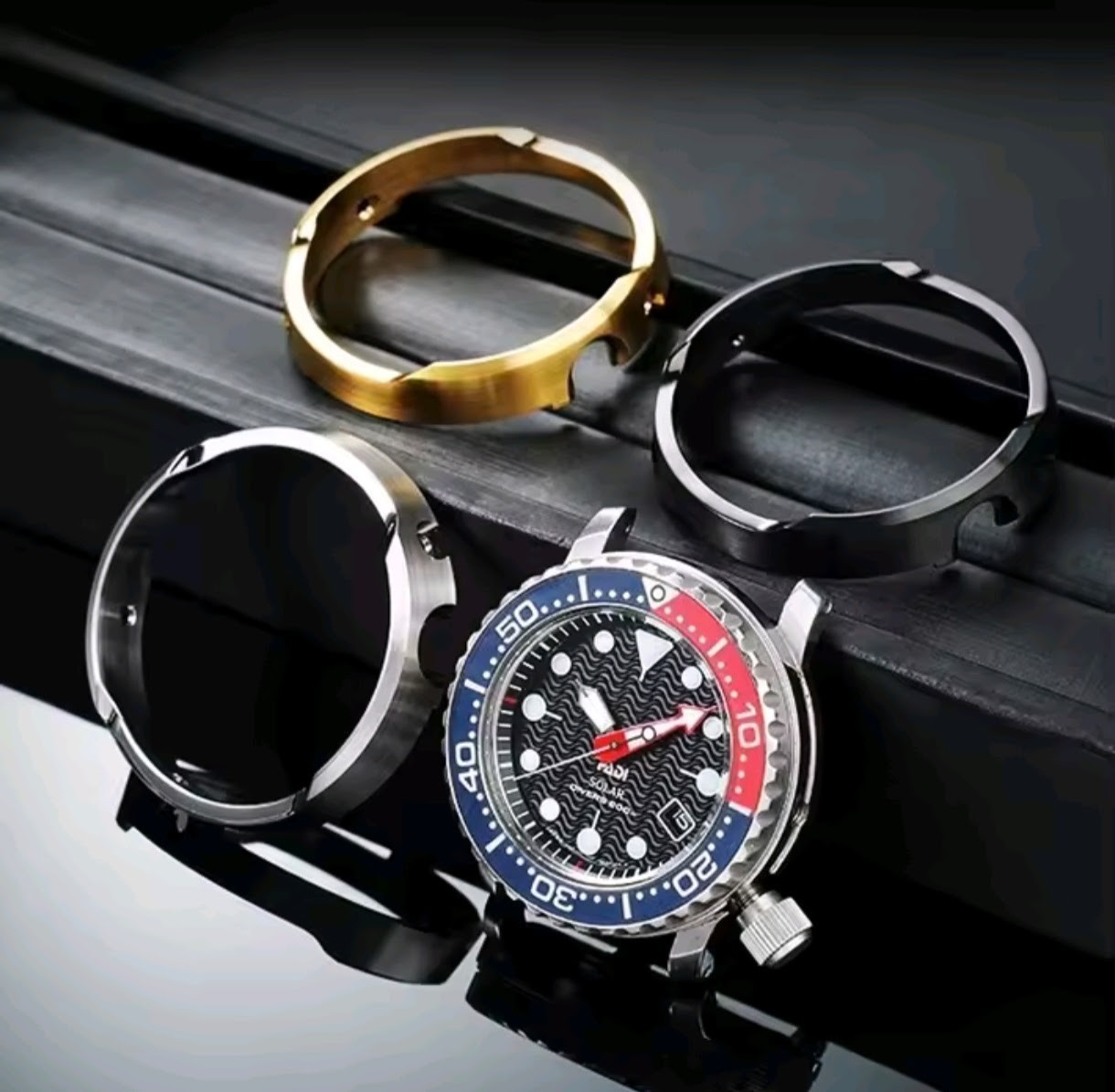 Seiko Tuna S/Steel Shroud Fits SNE497 498 499 518 533 535 537 Gold Black Silver