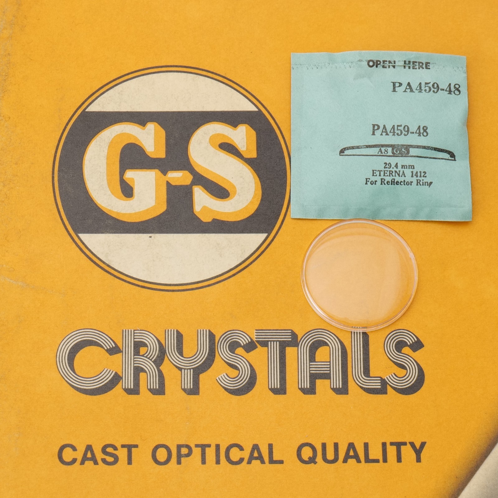 NOS GS Watch Crystal PA459-48 Eterna 1412 29.4mm New Old Stock (PA1D19)