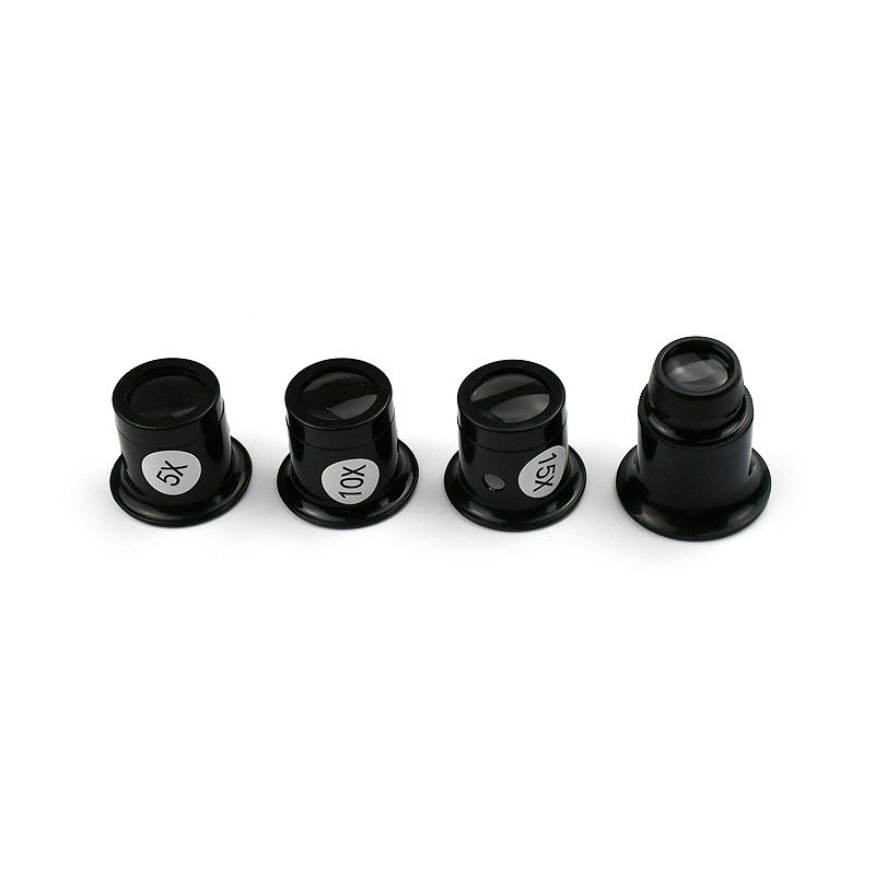 4pcs Watch Magnifier Tool Eye Loupe Loop Magnifier Glass Jewelry Magnifying Tool