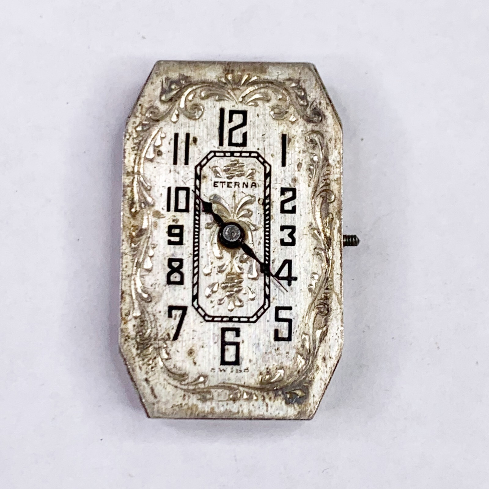 Eterna Watch Movement Art Deco Dial Parts Repair 15 Jewels Vintage 15x25mm