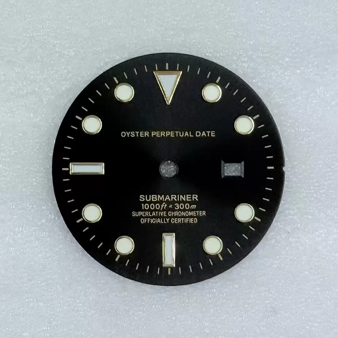 24.5mm SUB Women’s Watch Dial Green Luminous for NH05 Movement Watch Parts