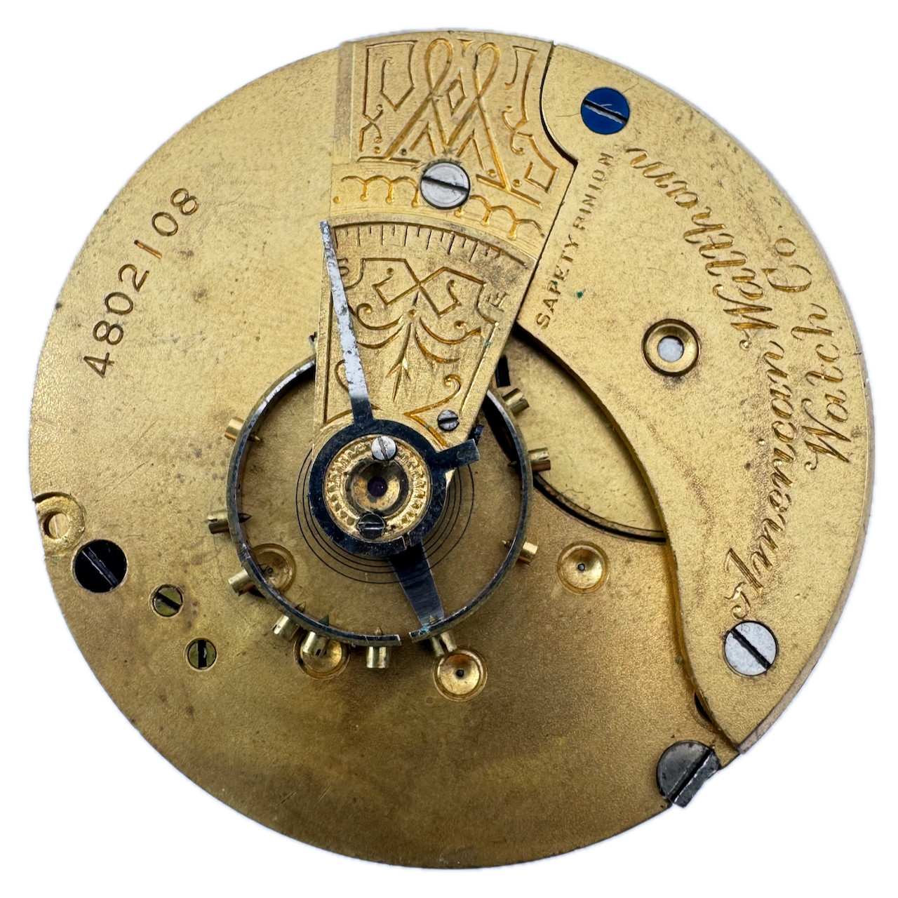 Antique 18 SIze 1891 Waltham 7 Jewel Mechanical Pocket Watch Movement 1 USA