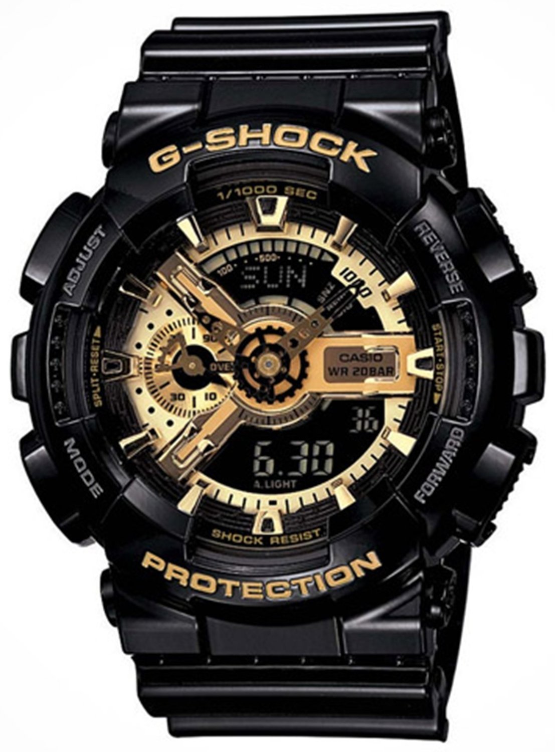 Genuine Casio G-Shock GA-110GB black resin watch case cover shell bezel glossy