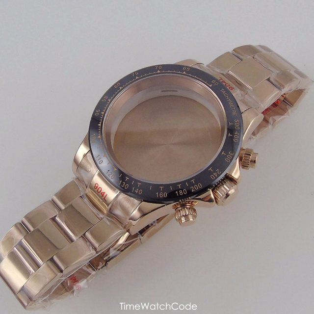 39mm VK63 Watch Case for DAYTONA Men Watch VK64 Movement Sapphire Chronograph