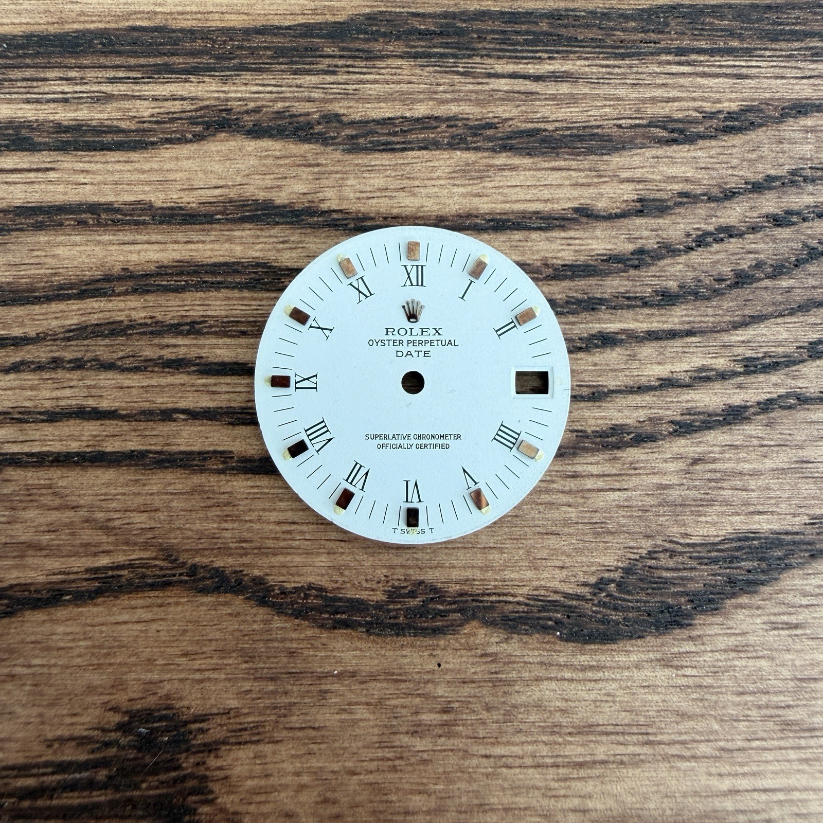 Vintage Rolex White Roman Date Dial For Ladies 31mm Models