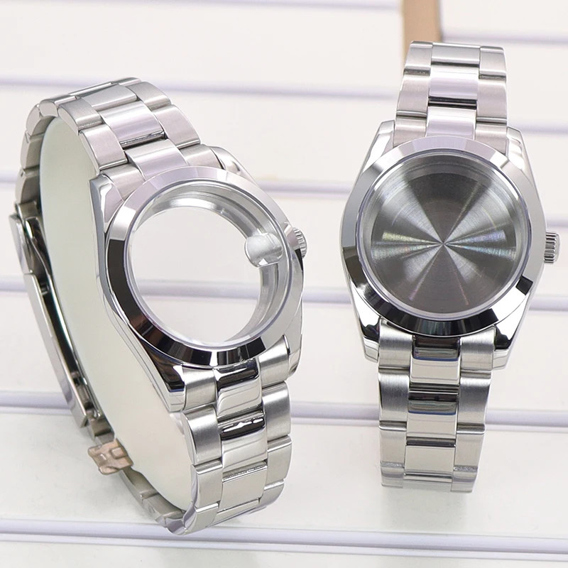 For NH35 nh36 nh38 8215 Movement 36mm/40mm Luxury men Watch Cases oyster strap