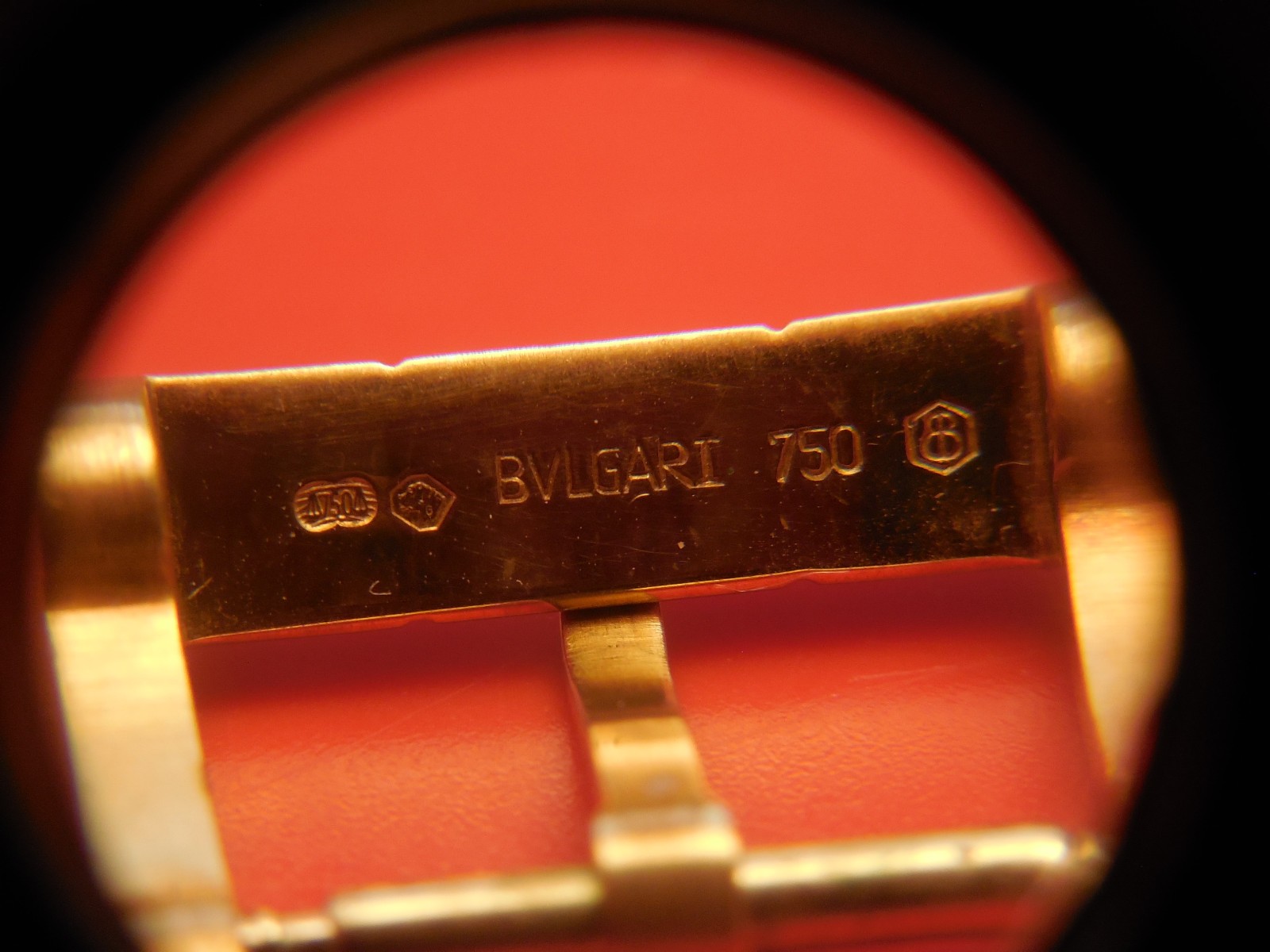 BVLGARI SOLID 18K GOLD 16MM / 20MM TANG BUCKLE FOR LEATHER STRAP BAND BRACELET