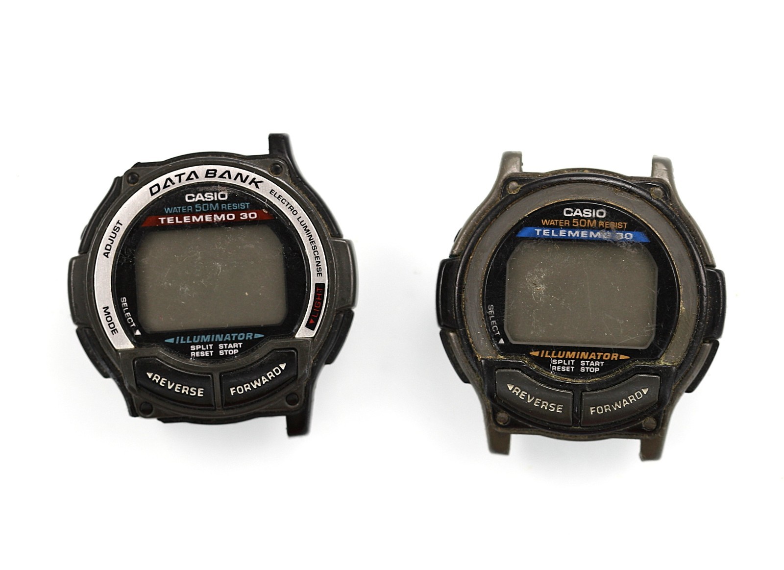 Casio Watch Men DB-34H Plastic Stainless Steel 50m Battery Quartz NON-WORKING