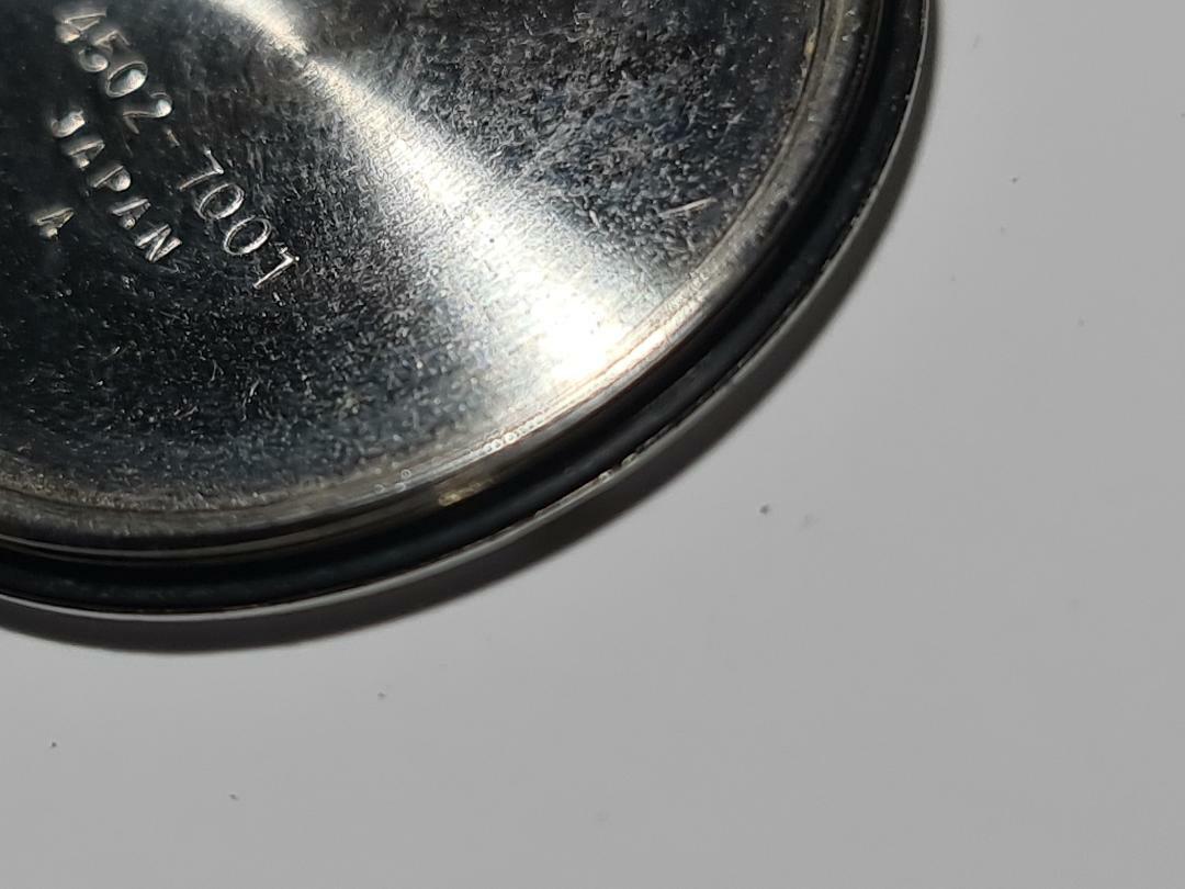 GENUINE USED CASE BACK COVER GOLDEN SGP KS KING SEIKO 4502-7001 1971 AUGUST