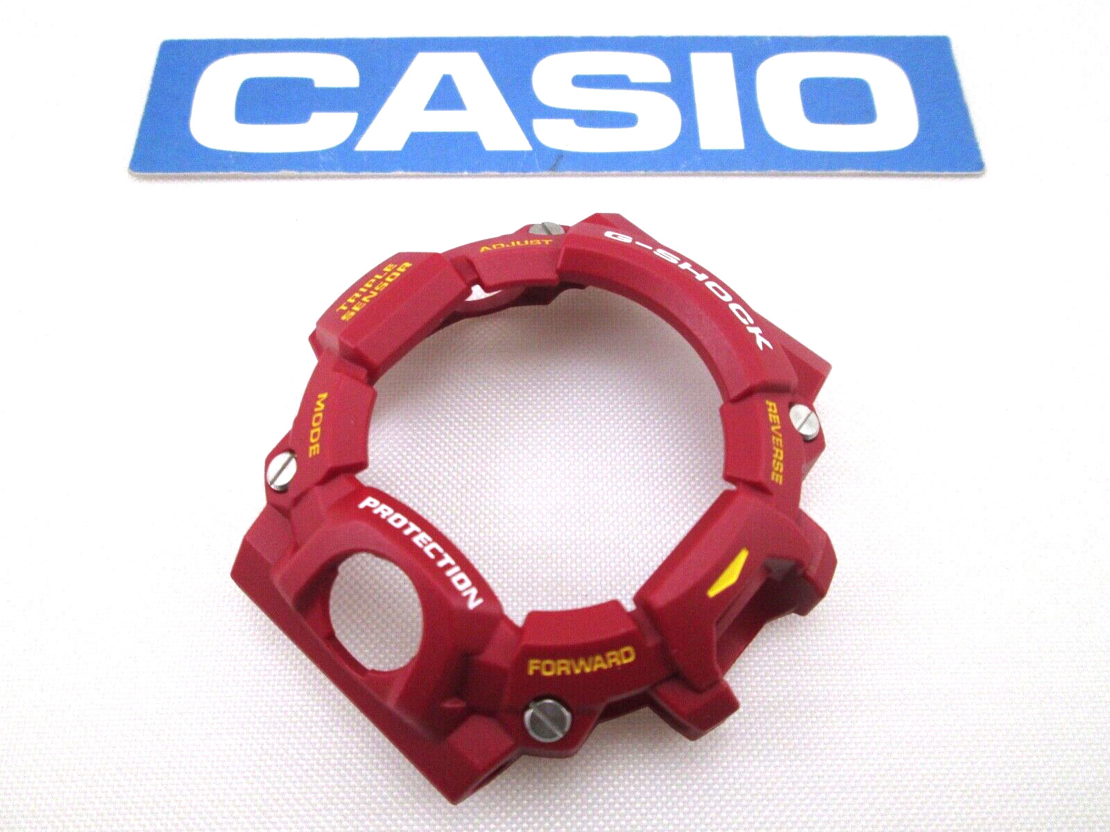 Genuine Casio G-Shock Rangeman GW-9400FSD red resin watch bezel + 4 bezel screws