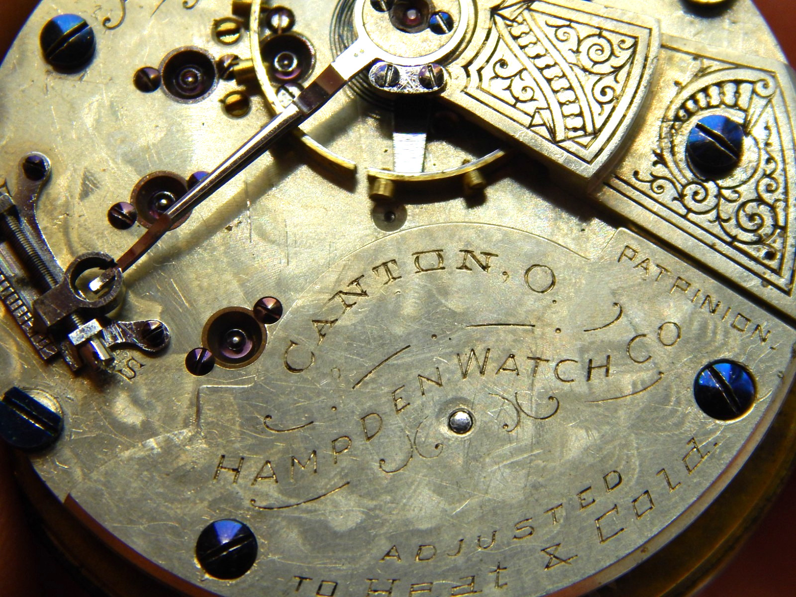 Antique Pocket watch movement John C Dueber M3 18 size 15 jewel open face @ 1890