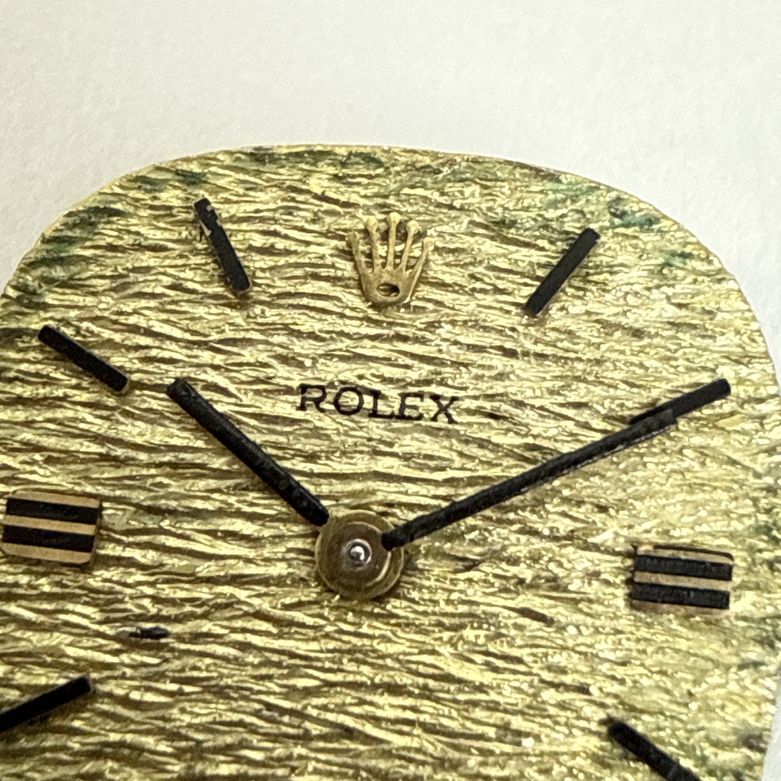 Genuine Rolex 1400 Complete Movement 18k Gold Dial Hands Crown Working Perfect