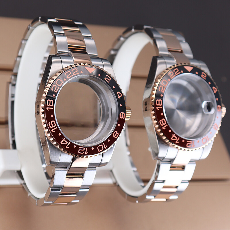 40mm Watch Cases Strap parts GMT Sapphire For Seiko Nh35/36 Movement 28.5mm Dial