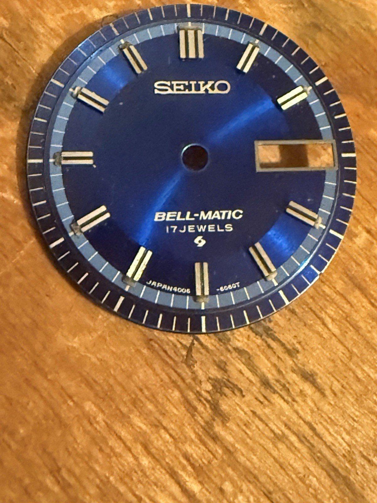 SEIKO Bell-Matic 4006- 6050T BLUE DIAL NOS