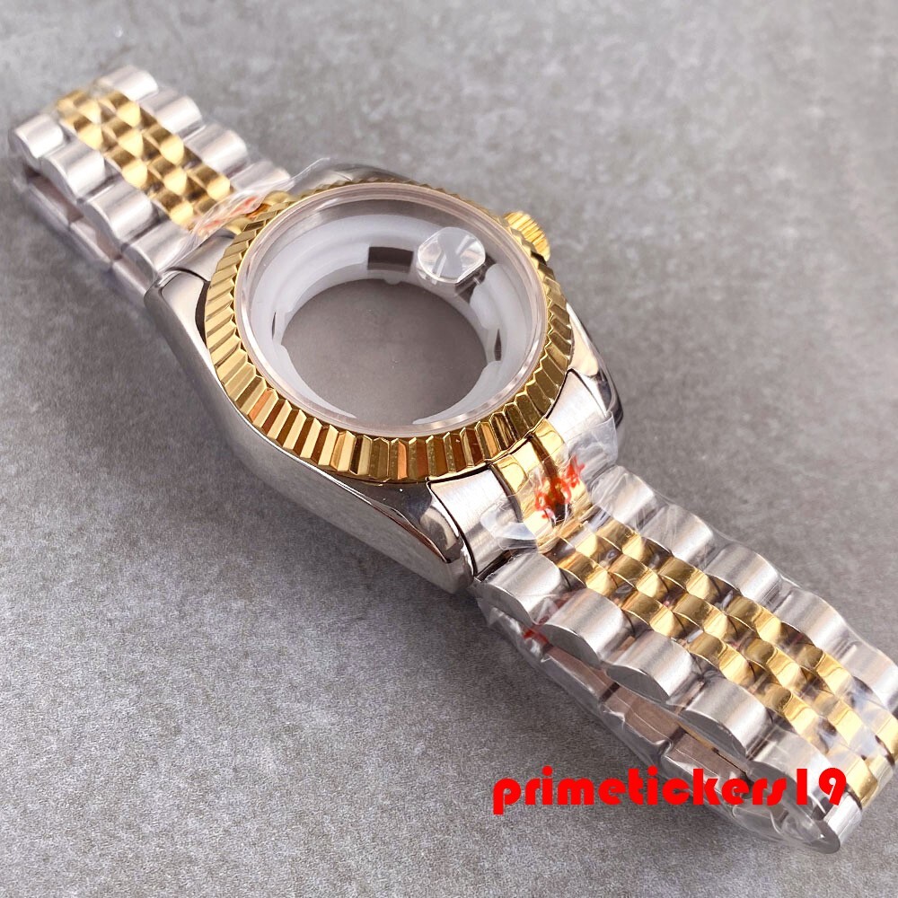 Lady’s 31mm Watch Case Sapphire Fit NH05 NH06 Wristwatch Mod Parts Silver Golden