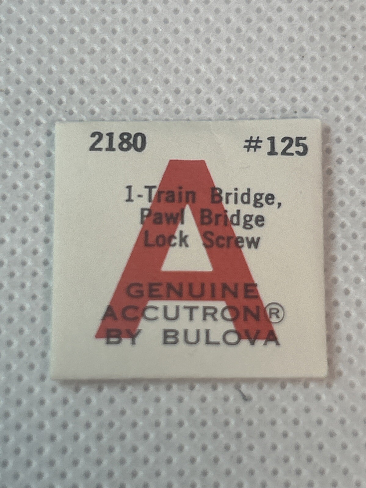 NOS Accutron 2180 Part #125 Train Bridge Pawl Bridge Lock Screw