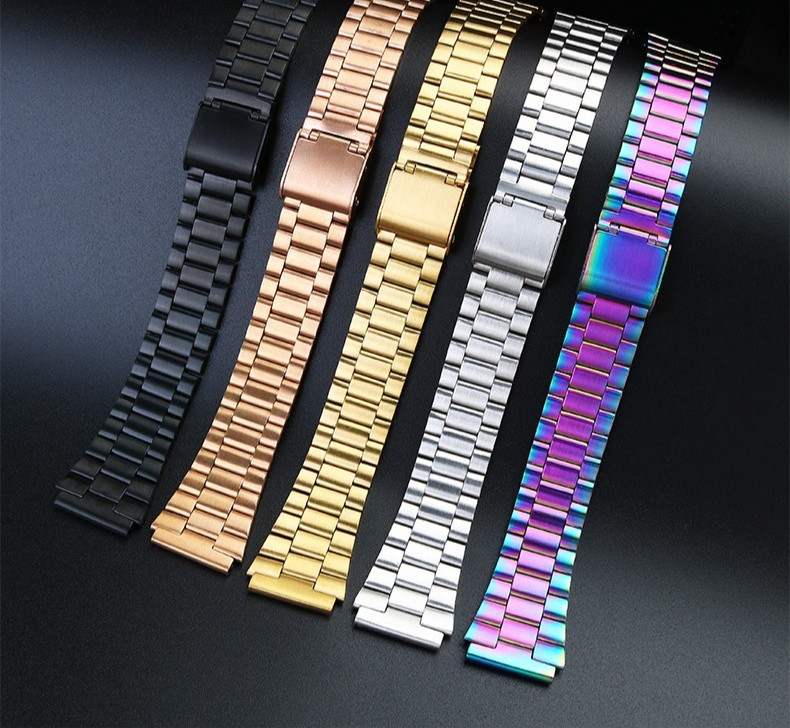 For Casio 3289 A-168 Stainless Steel Watch Case Modified A168 Metal Watch Strap