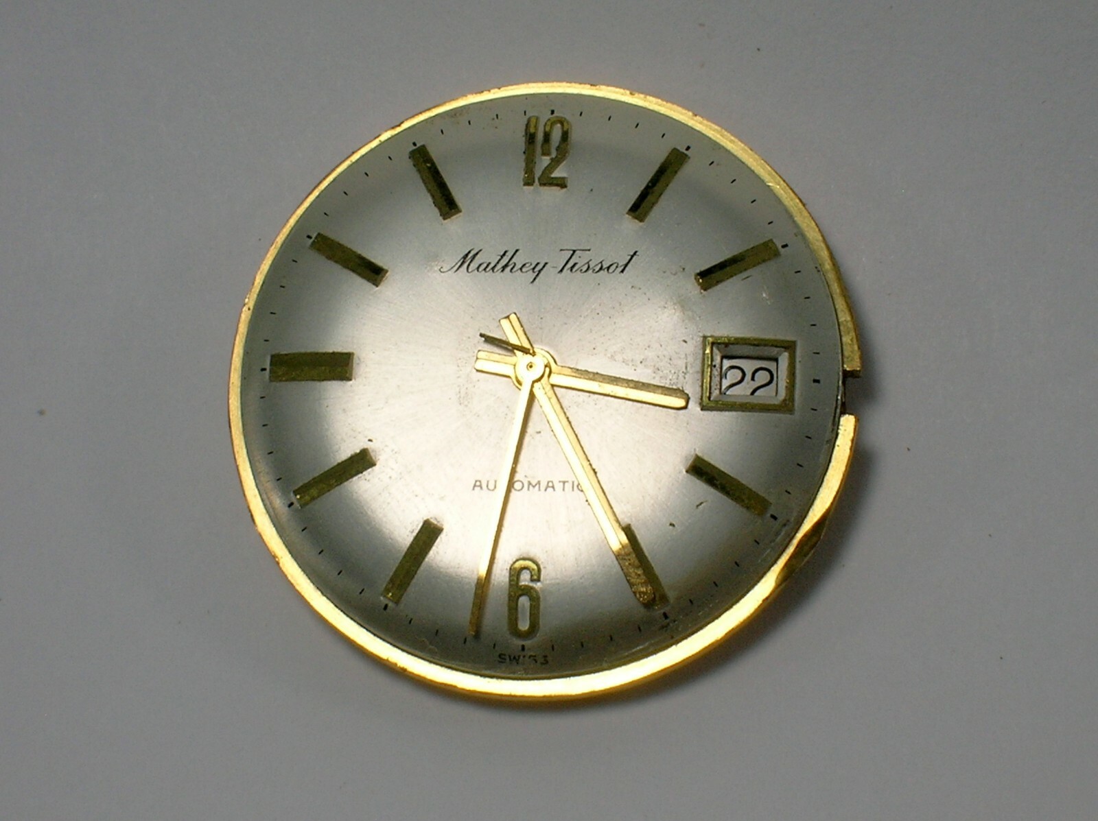 MATHEY TISSOT VINTAGE AUTOMATIC WATCH MOVEMENT WITH DATE – NICE CONDITION