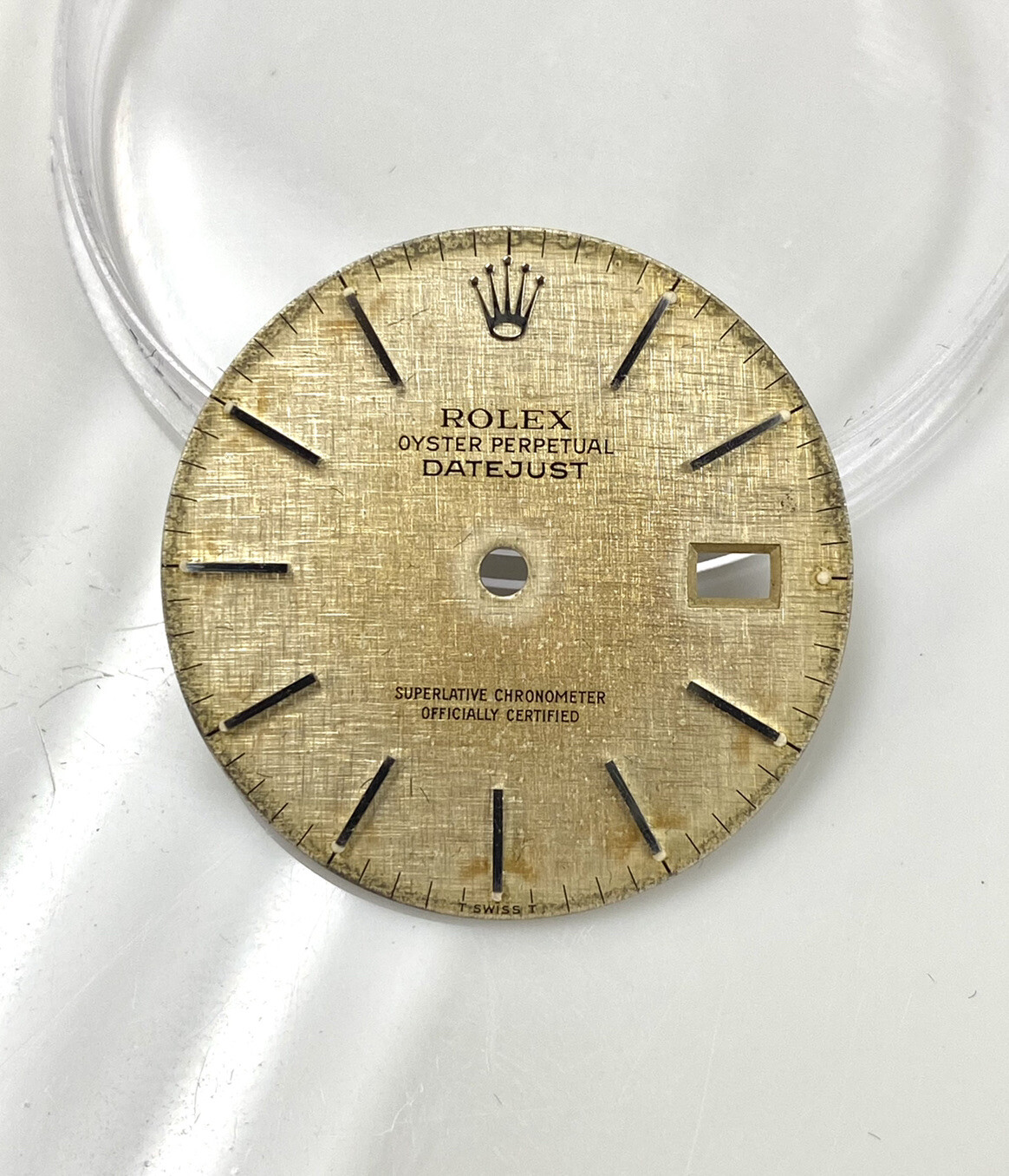 Genuine Rolex Datejust 36mm Champagne Gold Linen Oyster Dial 16013 16233 #25