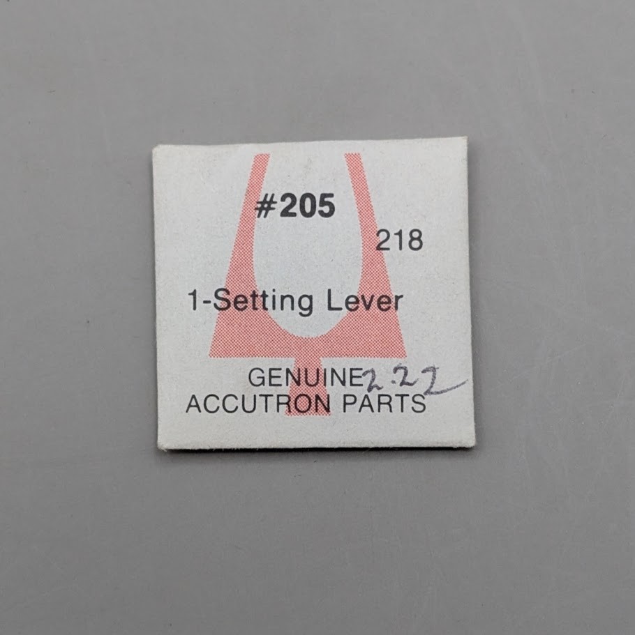 NOS Bulova Accutron 218 218D Setting Lever #205 Watch Part