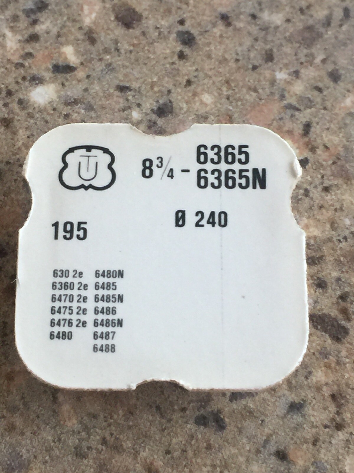 Unitas Ut Caliber 6365 6365n Barrel Arbor Part 195 New In Pack Unused
