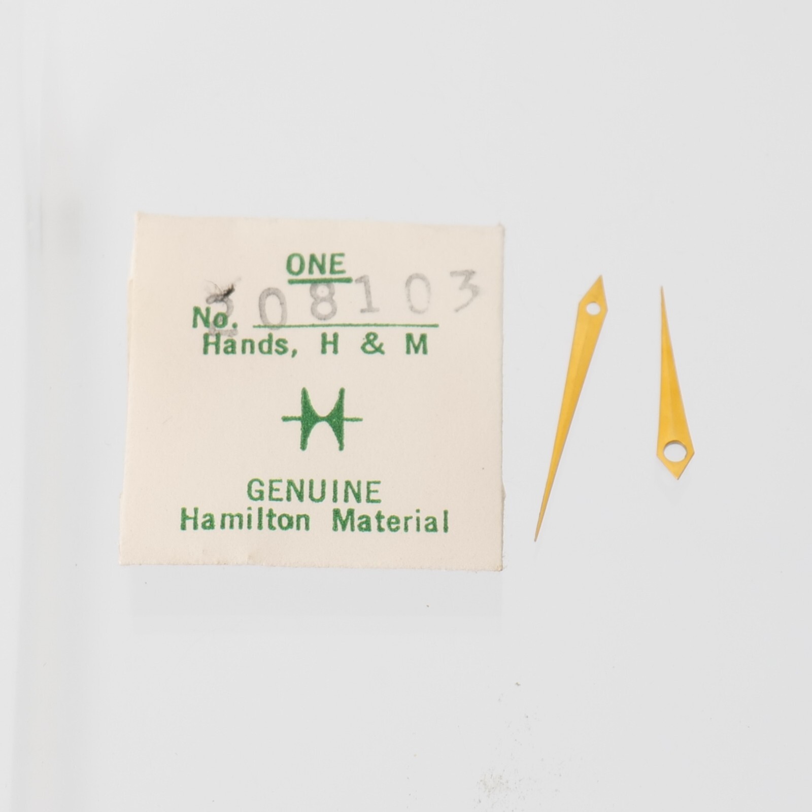 Hamilton Watch Hands No. 208103 Original Pair Hour Minute Watchmaker Parts (H22)