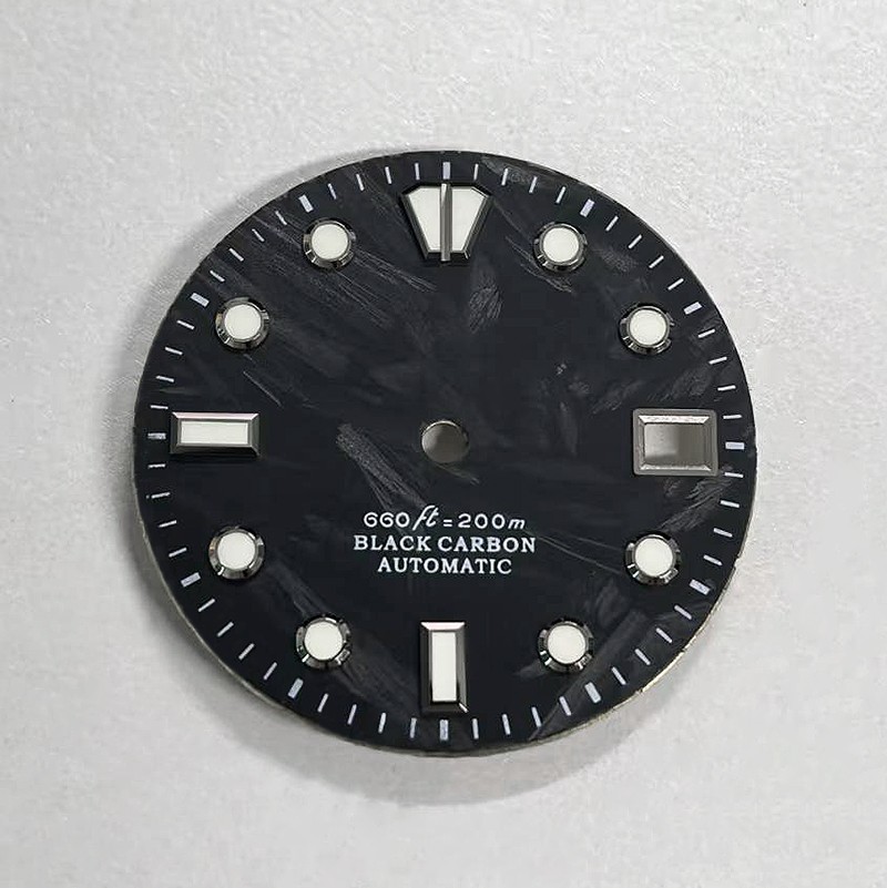 Carbon Fiber Dial 28.5MM No Lume Index High-quality NH35/NH34 Movement