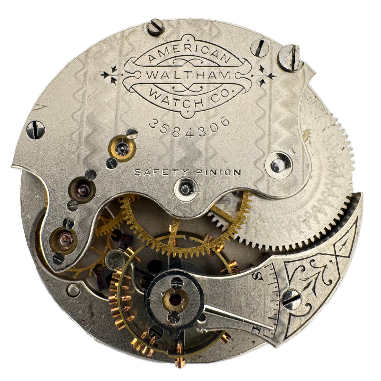 Antique 1s 1888 Waltham Royal Quality Mechanical Hunter Pocket Watch Movement B