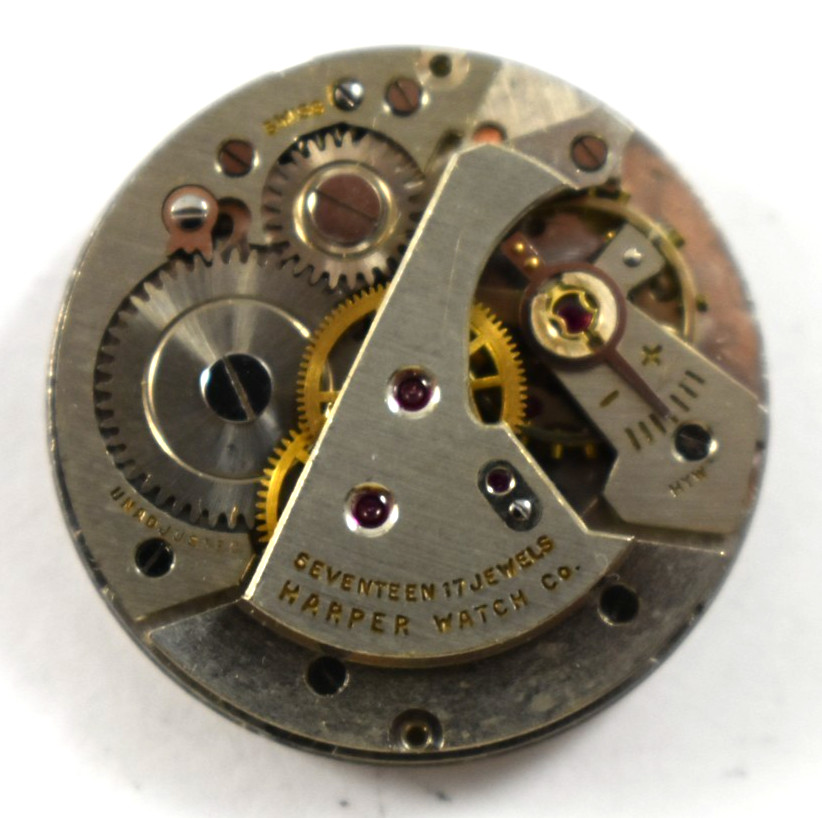 Vintage Swiss Made Harper Watch Co Manual Wind 17J Wrist Watch Movement lot.ec