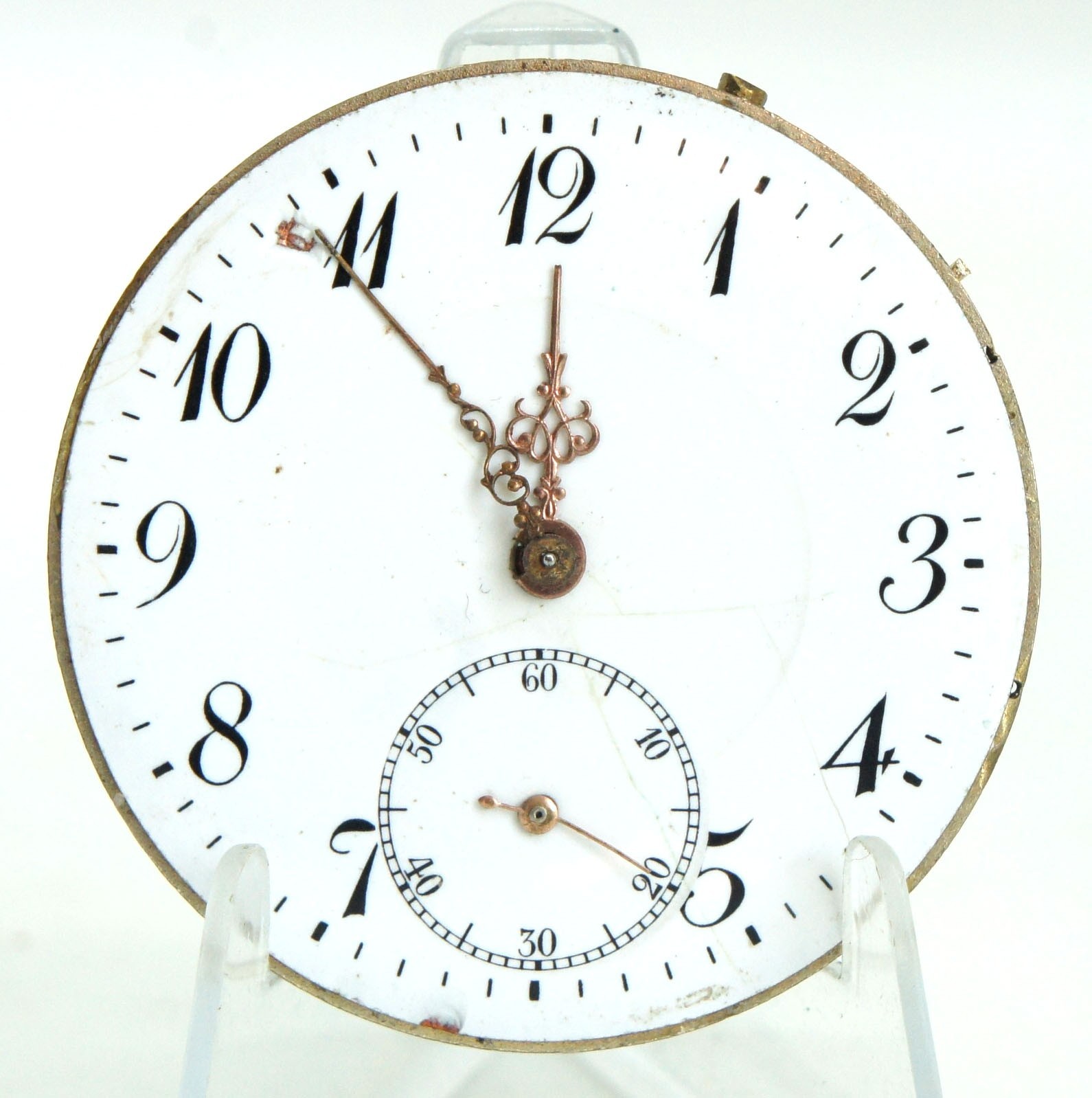 Antique Helios Swiss Pocket Watch Movement Cylinder Escapmnt No Crown Stem Works