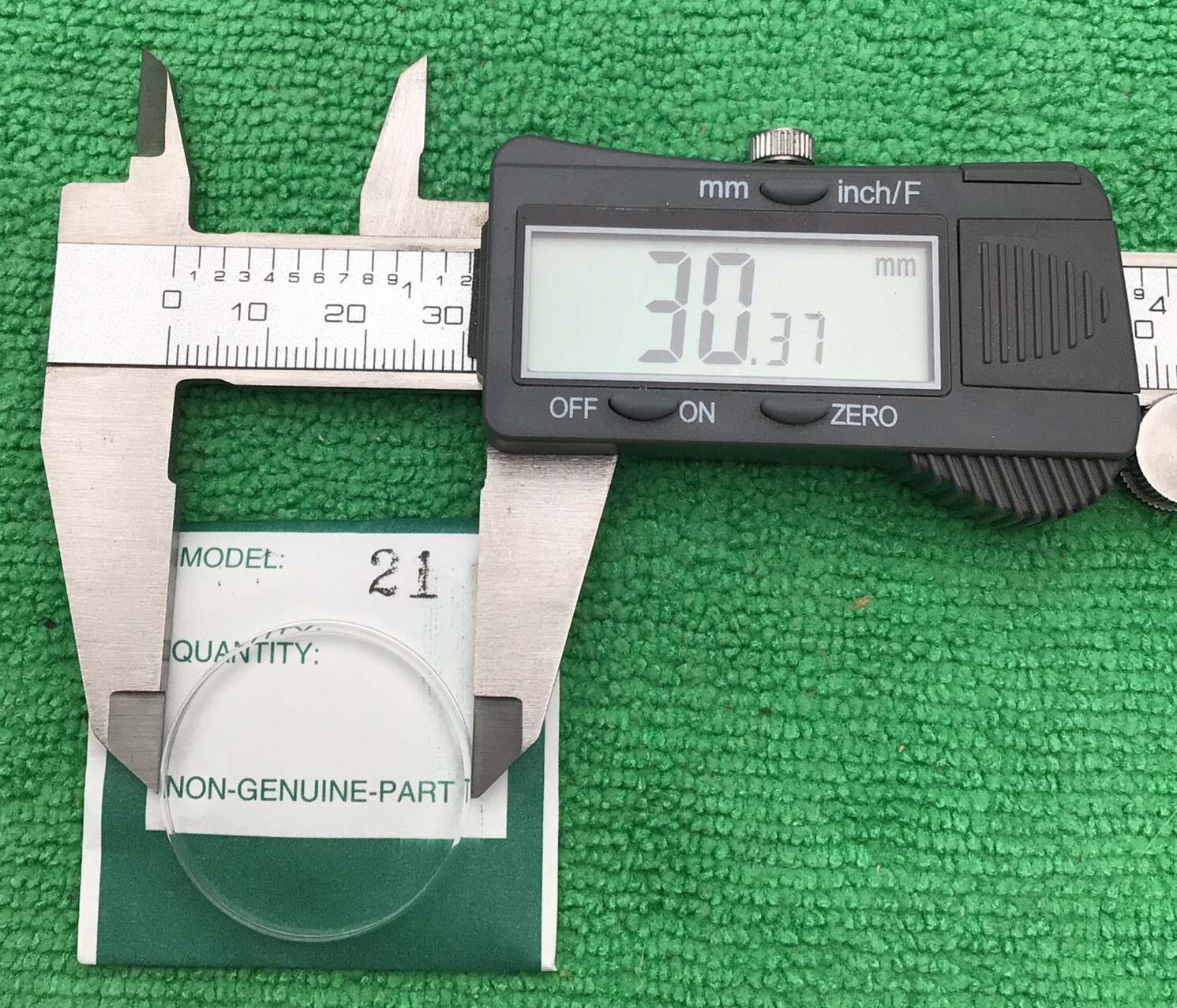 Acrylic Crystal To Fit Rolex Cases 25-21 NOS
