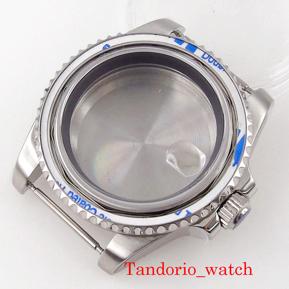 New For NH35 NH36 Silver Color Sapphire Glass 40mm Watch Case with chapter ring