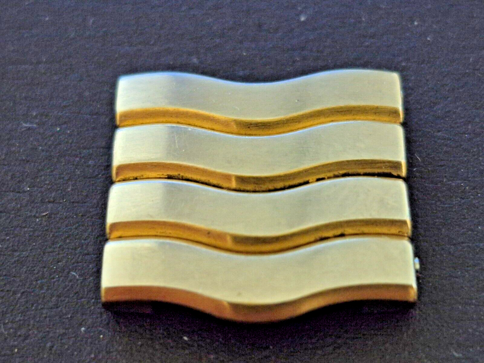 4 EBEL Classic Wave 22.5mm Extra Replacement Link Stainless Steel and Gold & Pin