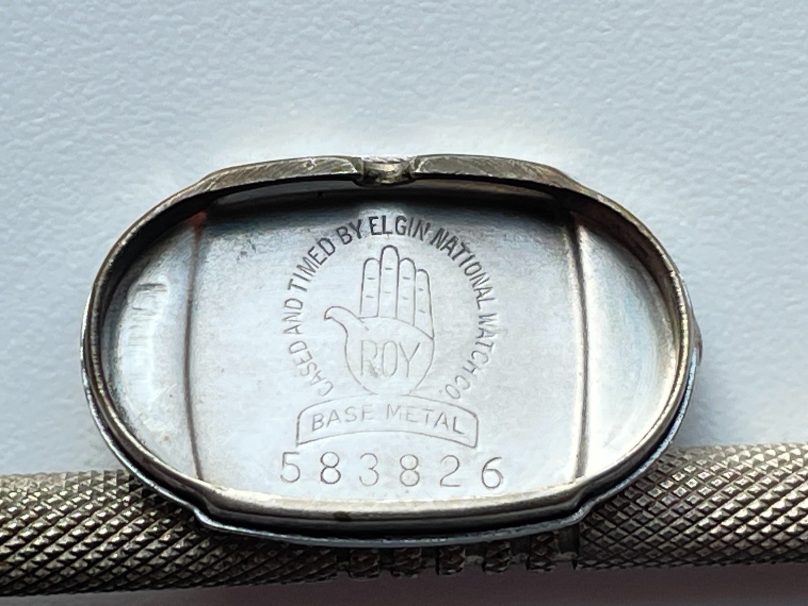 Vintage Elgin Watch Case Base Metal by ROY Watch Case 23mm x 15mm 583826 Parts