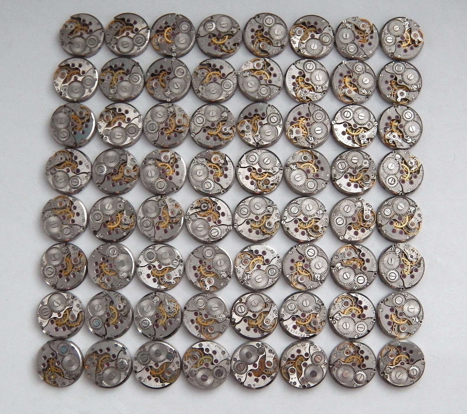 64 Round Watch Movements. 16mm Chaika Mechanisms. Steampunk Spare Parts, Gears.