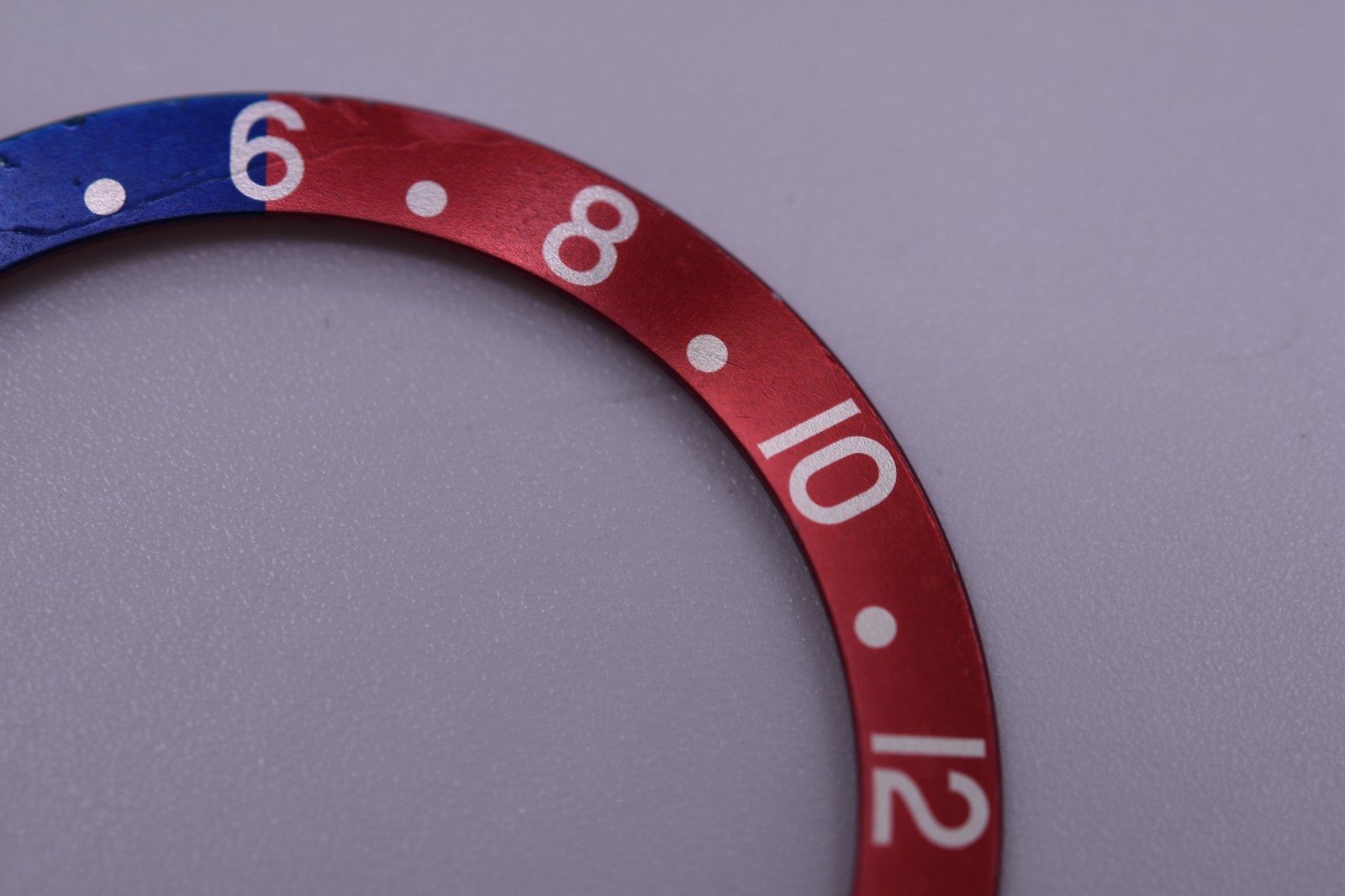 60s Vintage Rolex GMT Master Pepsi Bezel Insert Mint 1675 Red Back Genuine Faded