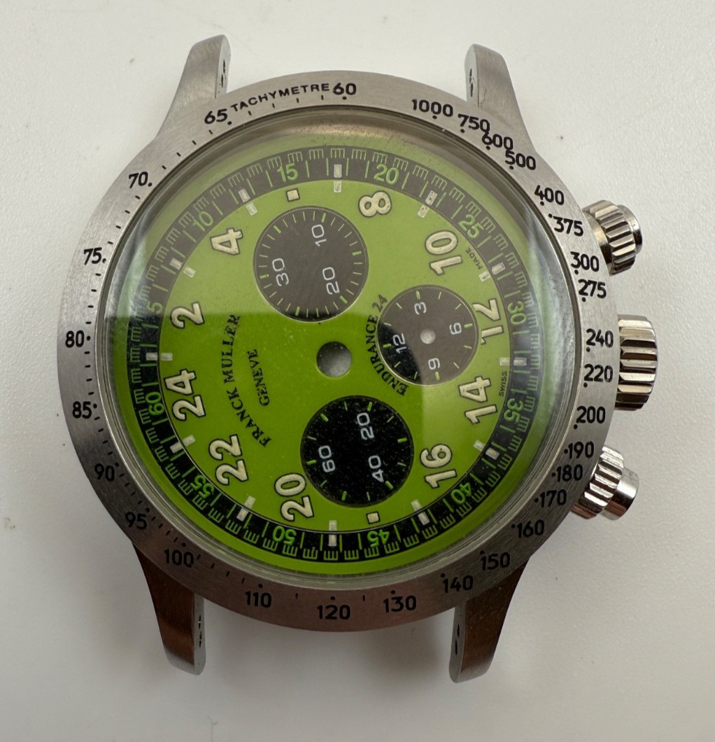 NOS Franck Muller Endurance 24 Service Case, Crown, Pushers and Green Dial