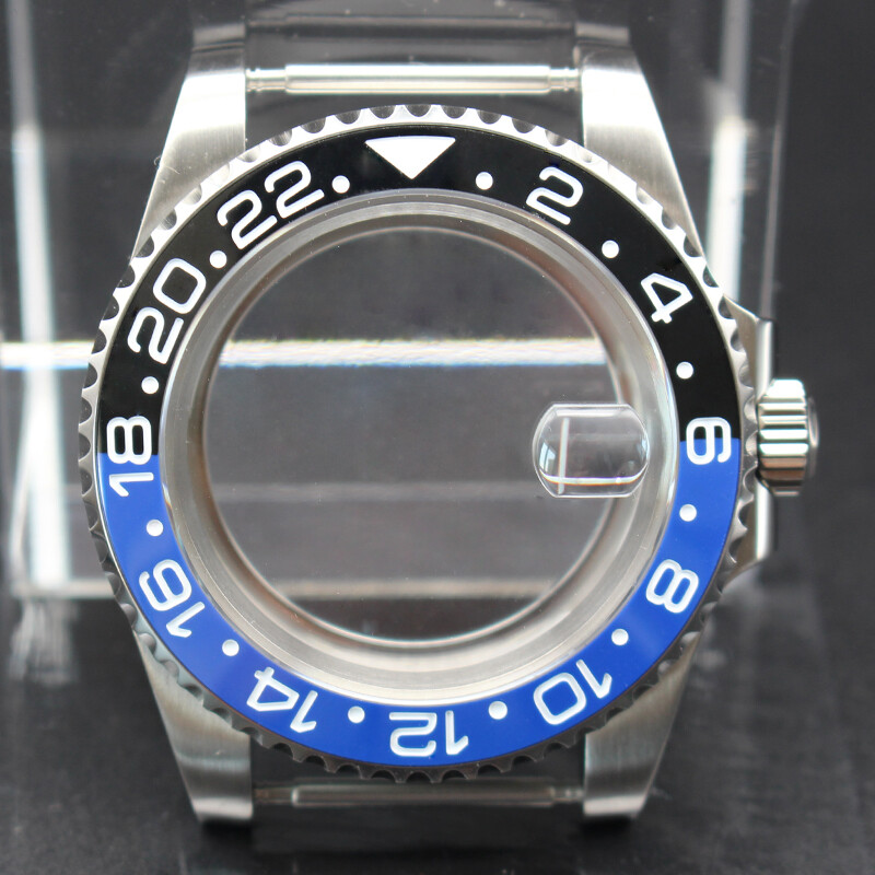 40mm Watch Cases Two Color Ceramic Bezel Fit Nh35 Eta 2824 Miyota 8215 Movement