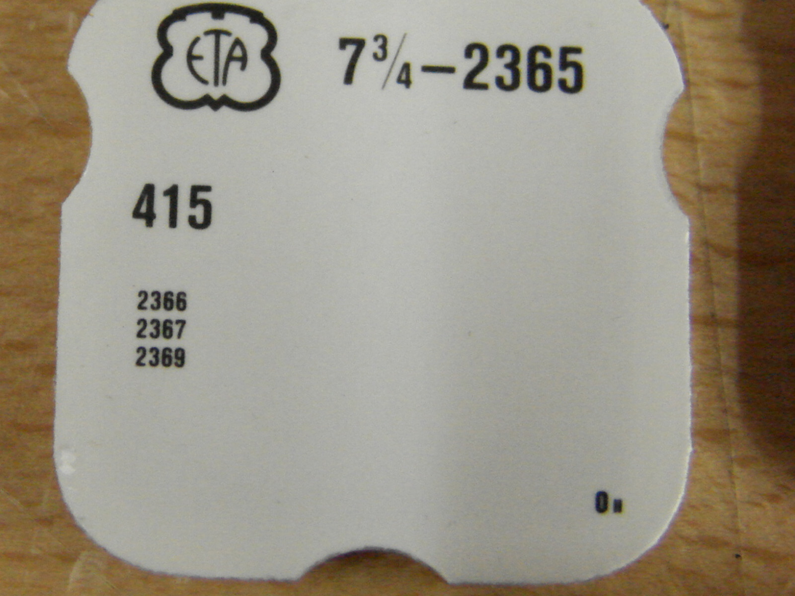 ETA caliber 2365 wristwatch parts many to choose from 260, 307, 721, 460, 1482++