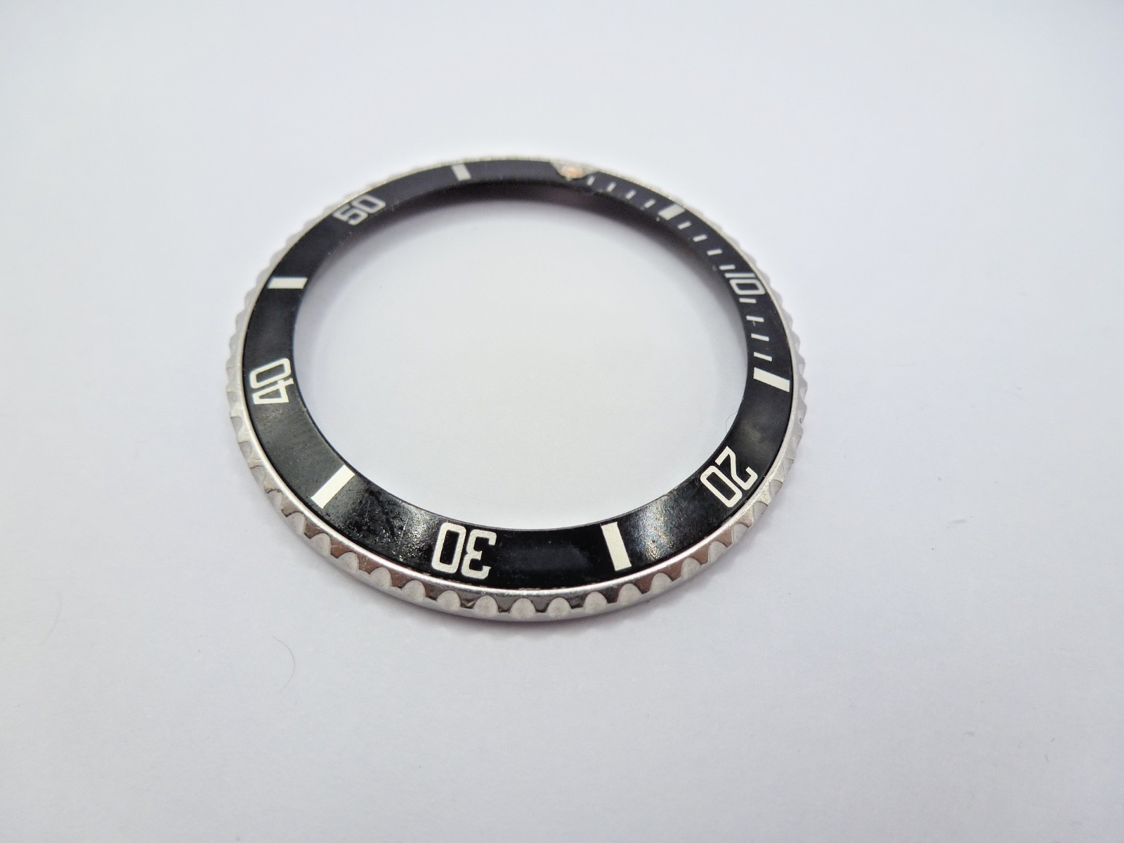 Genuine Rolex Submariner 16610/16800 complete bezel with insert vintage used –