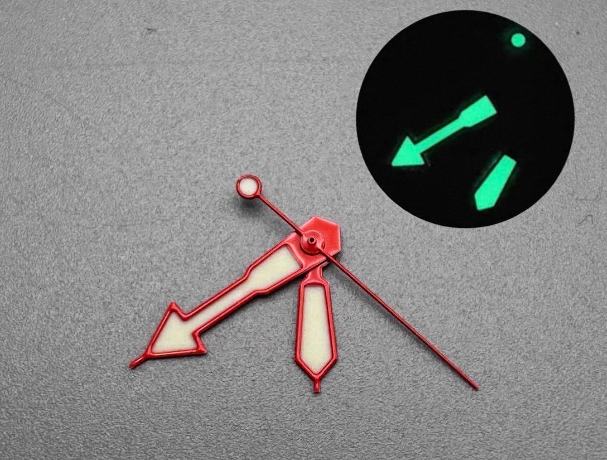 1 Set Green Luminous Watch Hands 8.5×12.5×12.5mm For NH35