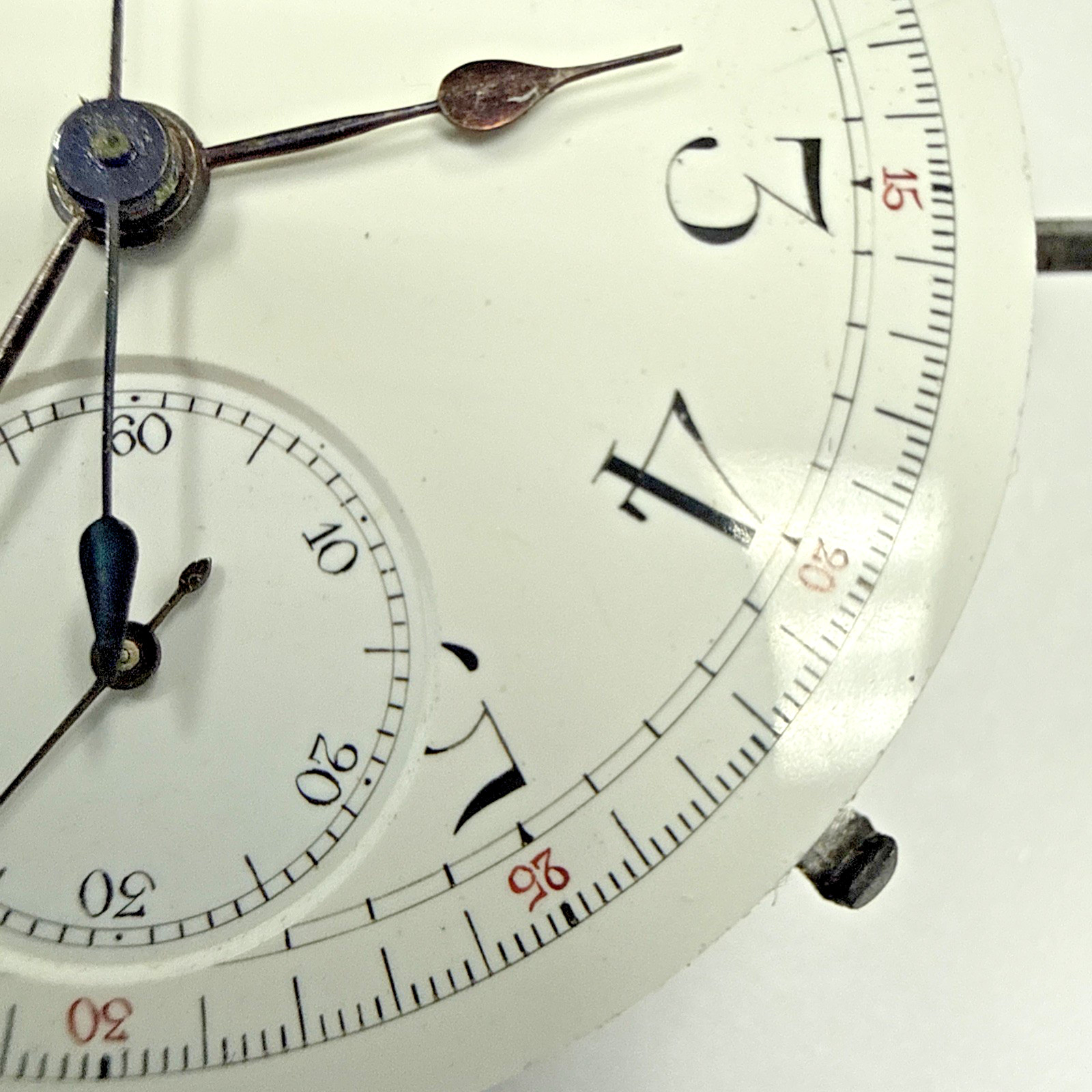 Agassiz Antique 43mm Chronograph Hunter Pocket Watch Movement Swiss Made